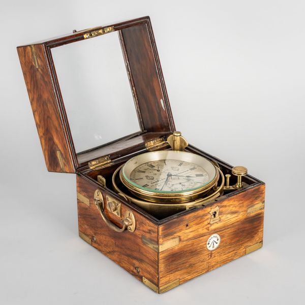 SIR GEORGE AIRY'S TRANSIT OF VENUS 1874 EXPEDITION - A VICTORIAN BRASS-BOUND ROSEWOOD TWO-DAY OBSERVATORY CHRONOMETER