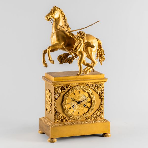 AN ORMOLU RESTAURATION MANTEL CLOCK