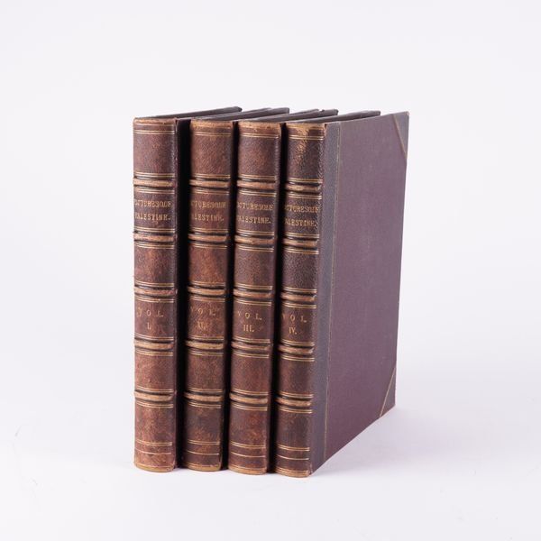 WILSON, Charles William (1836-1905, editor). Picturesque Palestine, Sinai and Egypt, London: J. S. Virtue and Co., [1881-84], 4 volumes, 4to, engraved titles with vignettes, 39 engraved plates, illustrations, contemporary half roan. FIRST EDITION. (4)