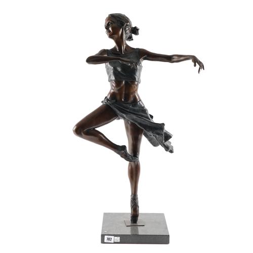BENSON LANDES (BRITISH, 1927-2013): A BRONZE FIGURE OF A BALLERINA