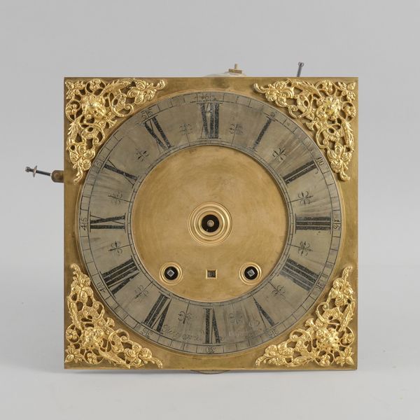 AN INTERESTING 10IN LONGCASE CLOCK DIAL AND MOVEMENT