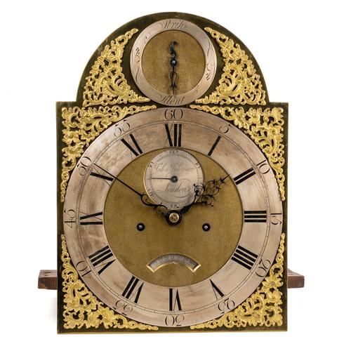 A GOOD GEORGE III 12IN. LONDON LONGCASE CLOCK MOVEMENT