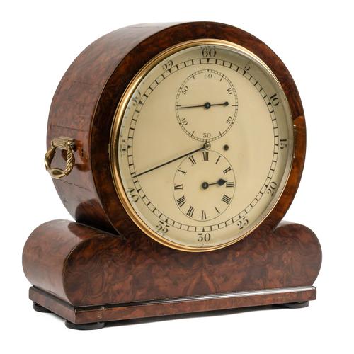 A WALNUT-CASED TABLE REGULATOR