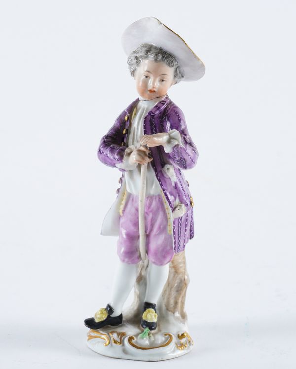 A MEISSEN FIGURE OF A YOUTH