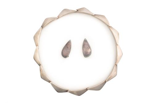 GEORG JENSEN NECKLACE AND EARRINGS (4)