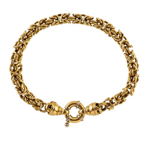 A GOLD BYZANTINE LINK BRACELET
