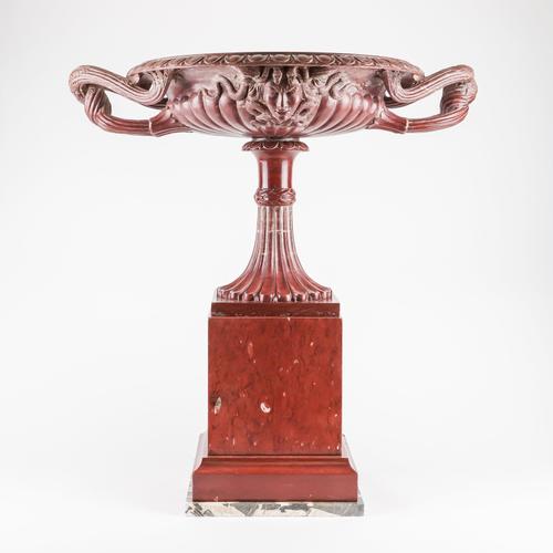 AN ITALIAN MARMO ROSSO ANTICO MARBLE ‘MEDUSA’ TAZZA