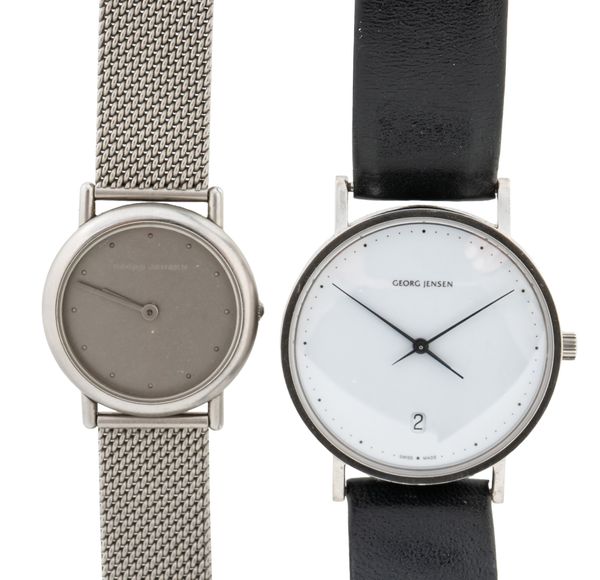 TWO GEORG JENSEN WATCHES (2)