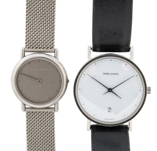 TWO GEORG JENSEN WATCHES (2)