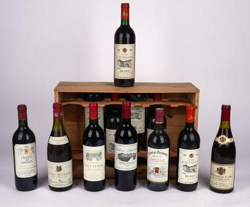 TWELVE BOTTLES FRENCH RED WINE