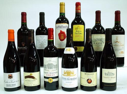 12 BOTTLES FRENCH RED WINE
