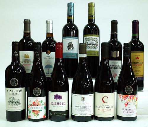 12 BOTTLES FRENCH RED WINE