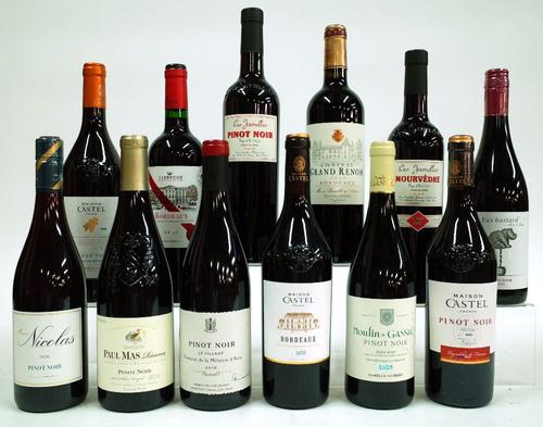 12 BOTTLES FRENCH RED WINE