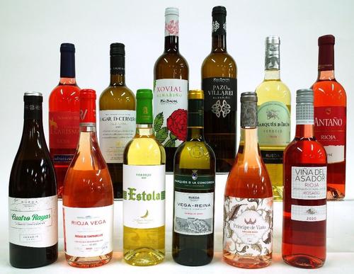 12 BOTTLES SPANISH WHITE AND ROSÉ WINE