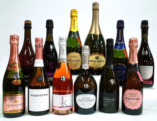 12 BOTTLES WHITE AND ROSÉ SPARKLING WINE (MIXED ORIGIN)