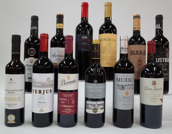 11 BOTTLES RIOJA AND 1 SHERRY