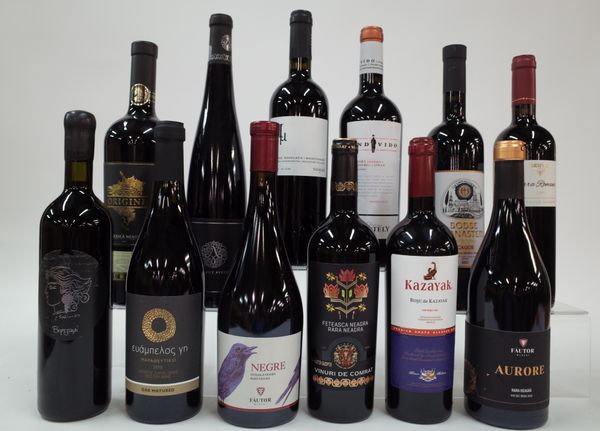 12 BOTTLES EASTERN EUROPEAN AND MEDITERRANEAN RED WINE