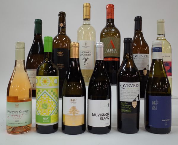 12 BOTTLES SLOVENIAN, LEBANESE, GEORGIAN, GREEK AND JAPANESE WHITE WINE