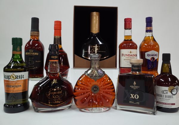 10 BOTTLES BRANDY