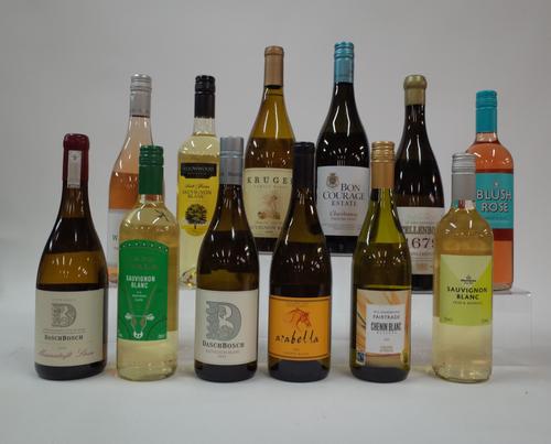 12 BOTTLES SOUTH AFRICAN WHITE AND ROSÉ WINE