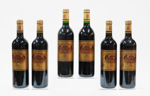 FOUR BOTTLES OF CHATEAU BATAILLEY 2004 AND TWO OF 2000 (6)