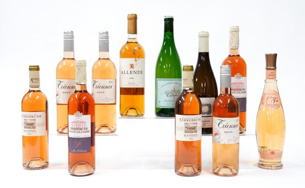 ELEVEN BOTTLES OF ROSE AND WHITE WINE INCLUDING A BOTTLE OF FRANCOIS COTAT SANCERRE LES CAILOTTES 2011 (11)