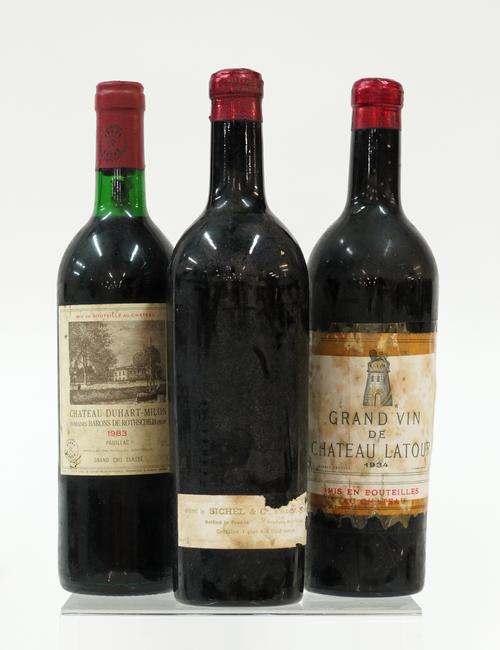 TWO BOTTLES OF GRAND VIN DE CHATEAU LATOUR 1934 (3)