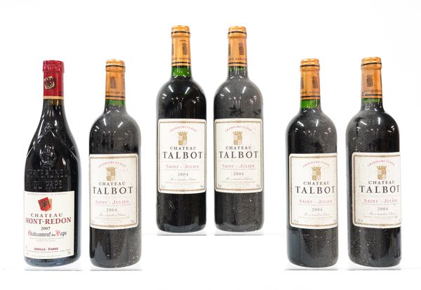 FIVE BOTTLES OF CHATEAU TALBOT 2004 (6)