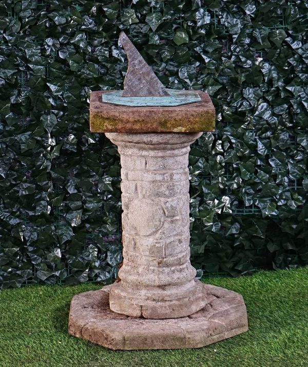 A cast bronze sundial.