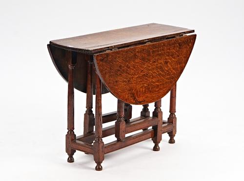A 17th century oak gate leg table