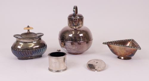 A Scottish silver triangular salt, detailed Traprain Treasure 1919, authorized reproduction, Edinburgh 1925