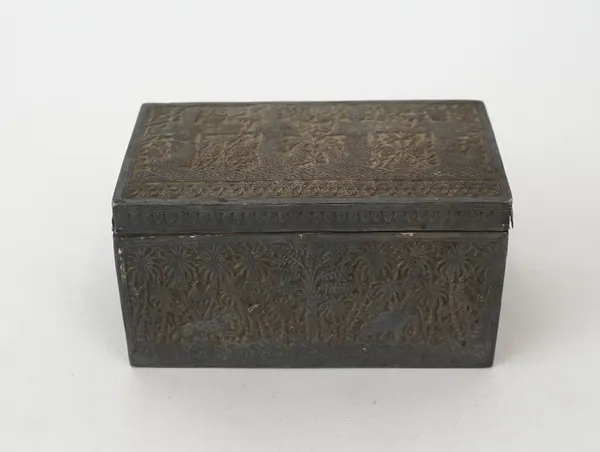 An Asian rectangular hinge lidded box.