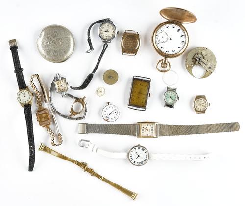 A group of mostly ladies wristwatches.