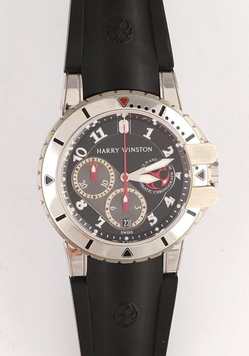 A Harry Winston Ocean Diver Chronograph wristwatch.