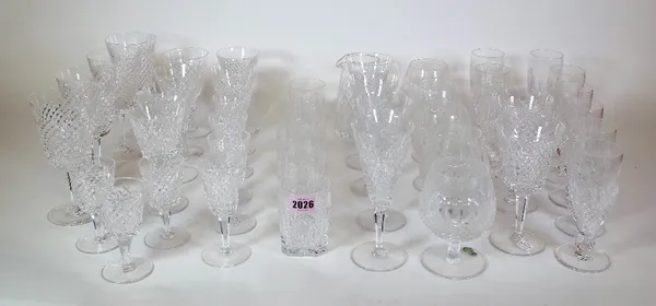 ‘Waterford’, a quantity of modern cut glass to include tumblers