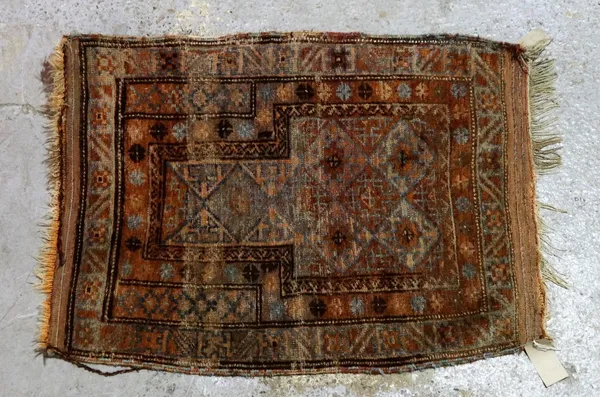 A Beluchistan prayer rug, 120cm x 90cm
