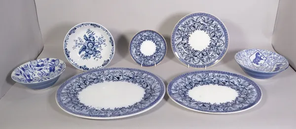 A quantity of Cauldron Ware including blue and white plates and bowls (qty)