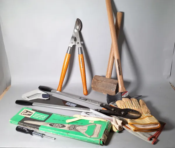 A quantity of mostly 20th century tools to include some gardening tools (qty)
