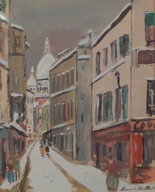 After Maurice Utrillo, Street scene