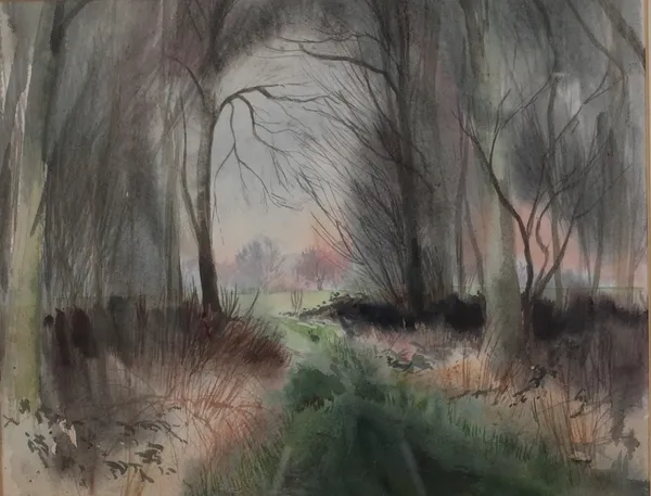 Gwyn Jones (British, 20th Century) Landscape signed, watercolour, 22.5 x 28.5cm