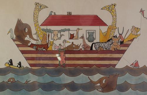 Denise Wilton (British, 20th Century) Noah’s Ark, signed ‘Denise Wilton’ (lower right)