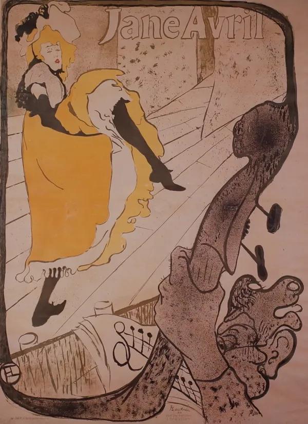 After Henri de Toulouse-Lautrec, reproduction print, 59 x 43cm,