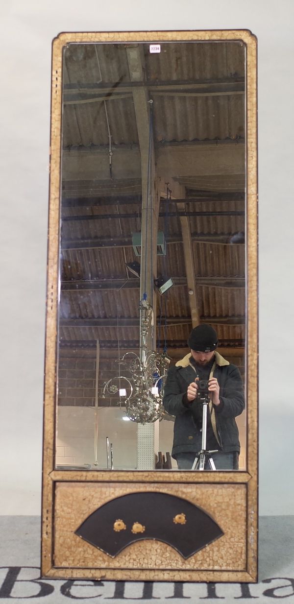 An early 20th century Eastern rectangular mirror