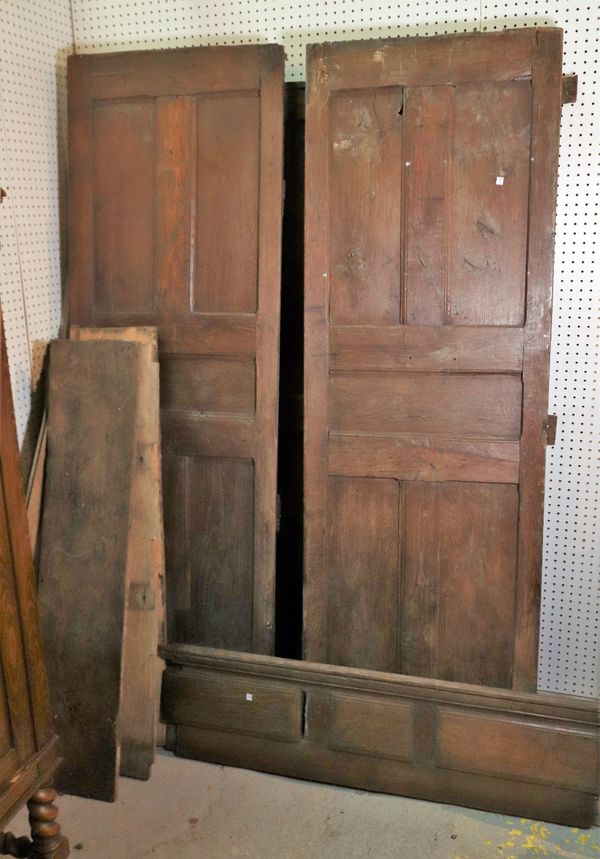 A 19th century French oak two door armoire