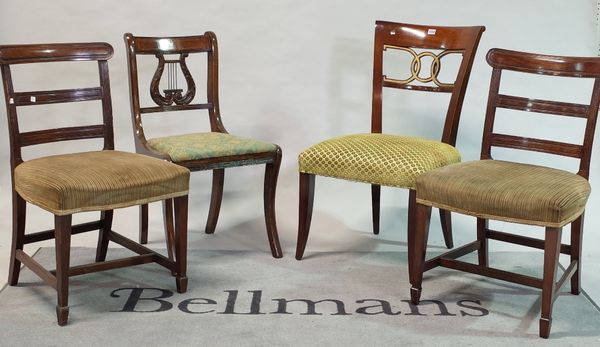 A pair of 19th Century mahogany bar back dining chairs