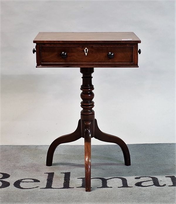 A 19th century mahogany side table with single frieze drawer