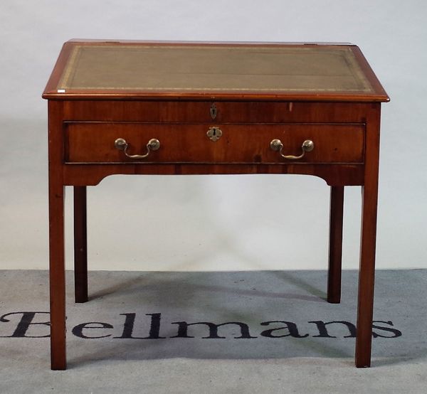 A 19th century mahogany slope fronted clerk's desk