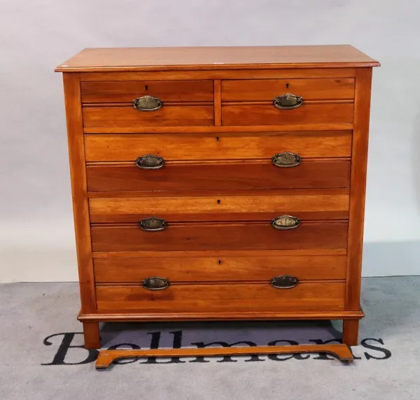 A late Edwardian mahogany chest