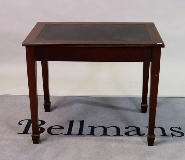 A late 19th century mahogany side table