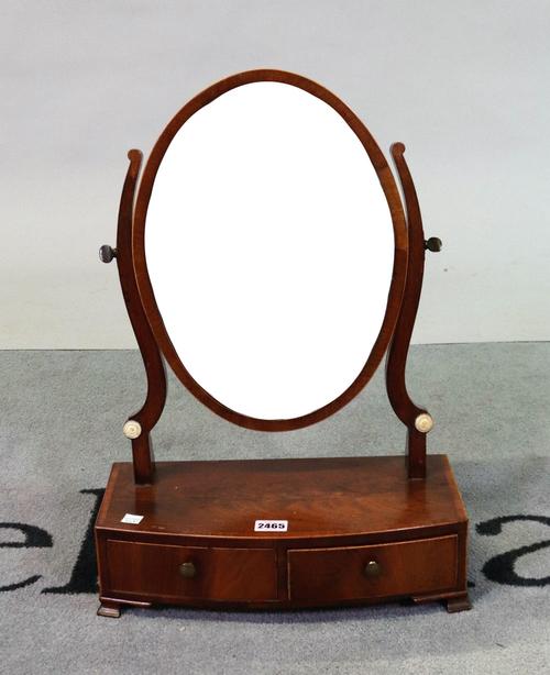 A Regency mahogany toilet mirror